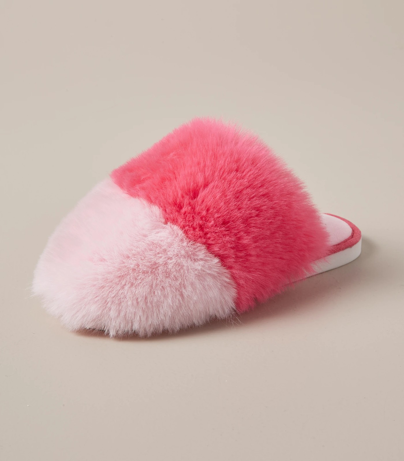 Furry closed toe discount slippers