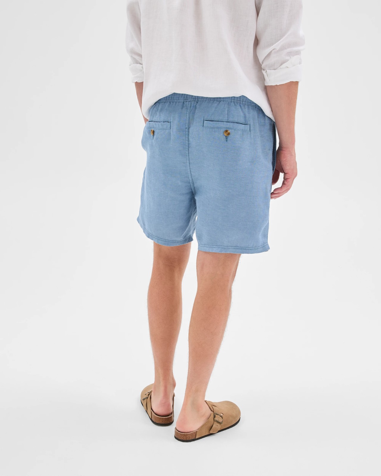 European Linen Shorts - Denim Blue 6 of 6