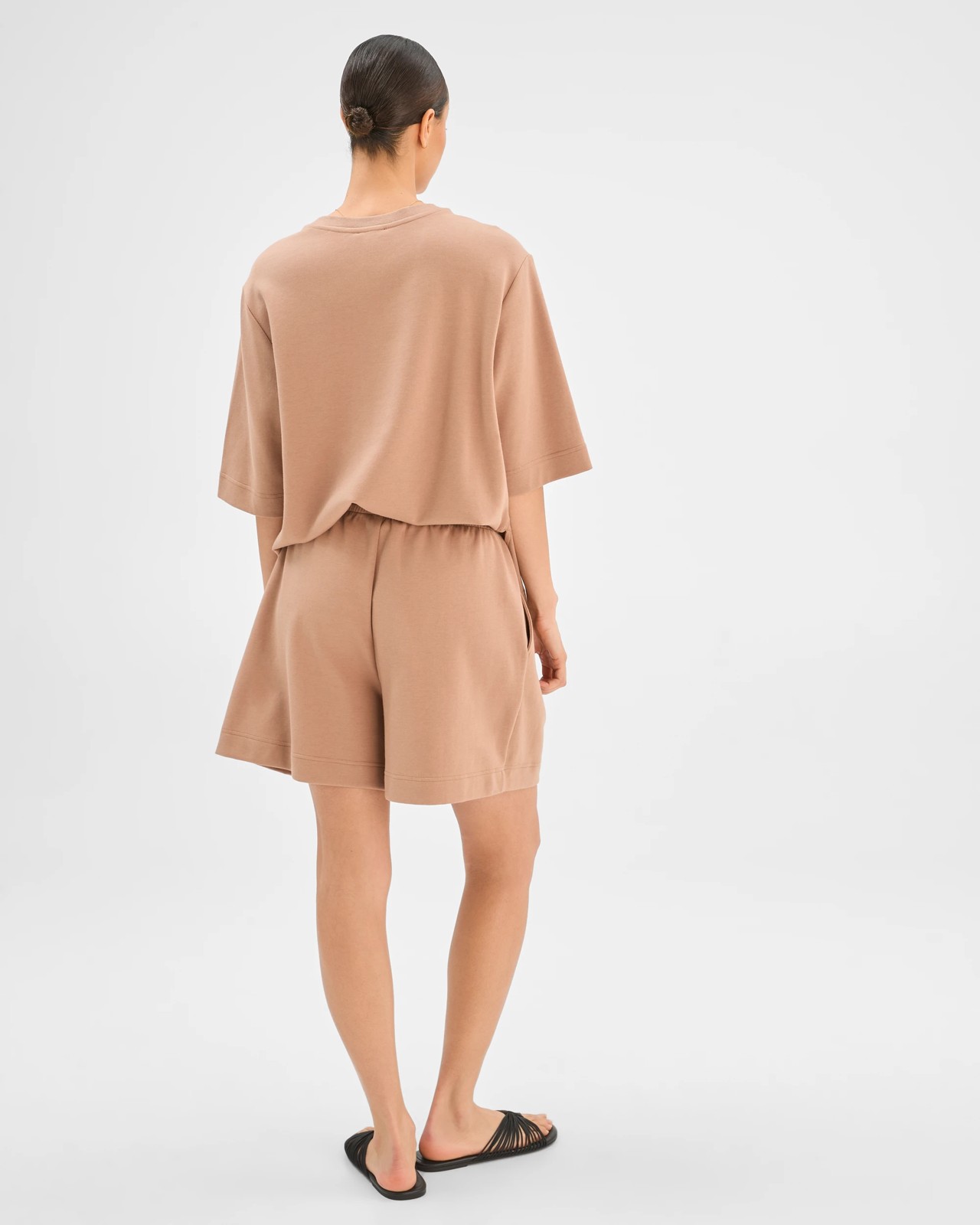 Australian Cotton Blend Relaxed Drape Shorts - Amphora 6 of 6