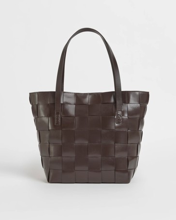 Pre-Order Genuine Leather Weave Tote Bag