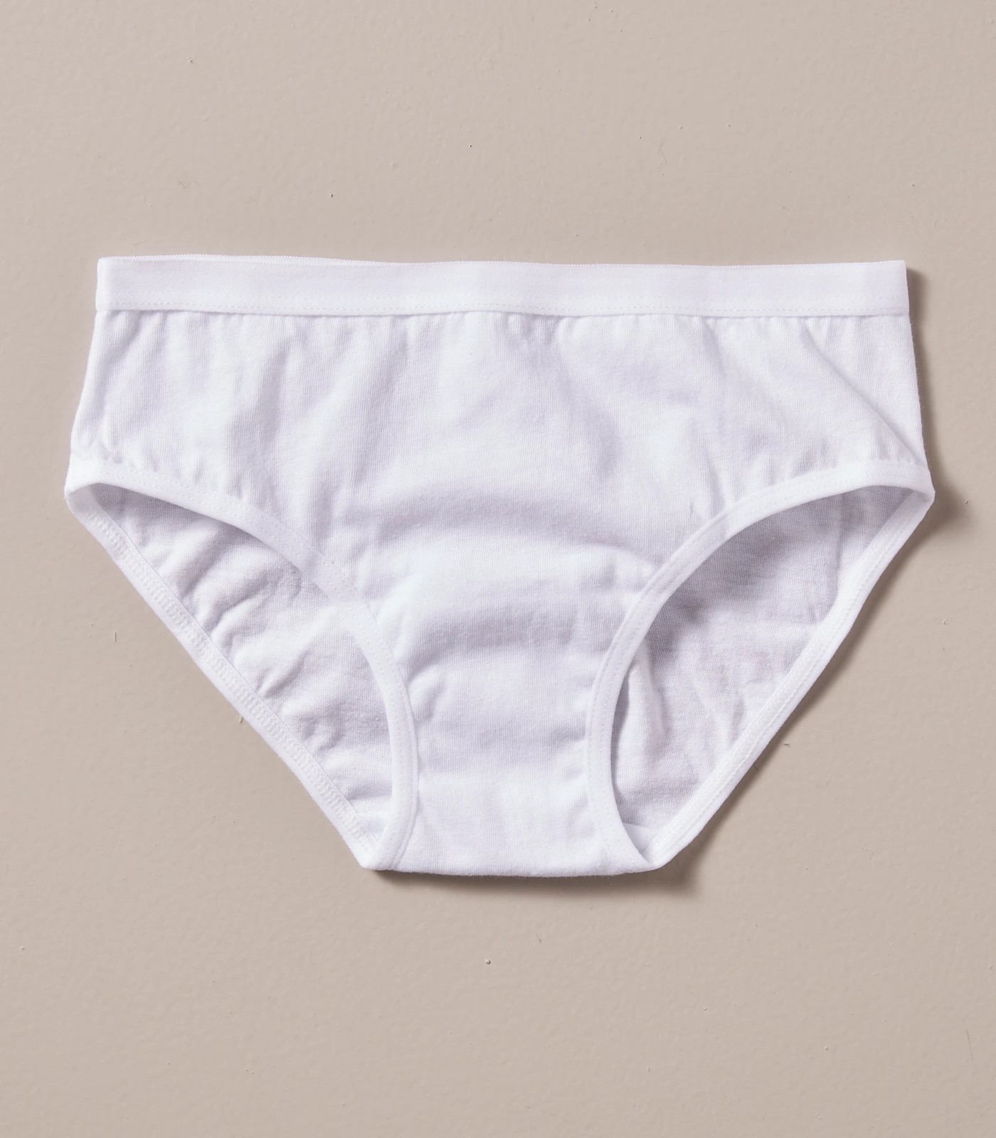 KMart Girls Size Medium 7/8 White Cotton Briefs 4 Pack New