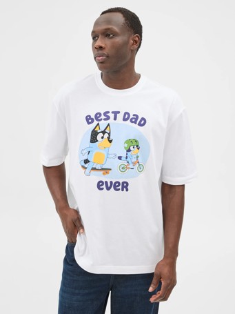 Licensed Bluey Australian Cotton Best Dad Ever T-Shirt