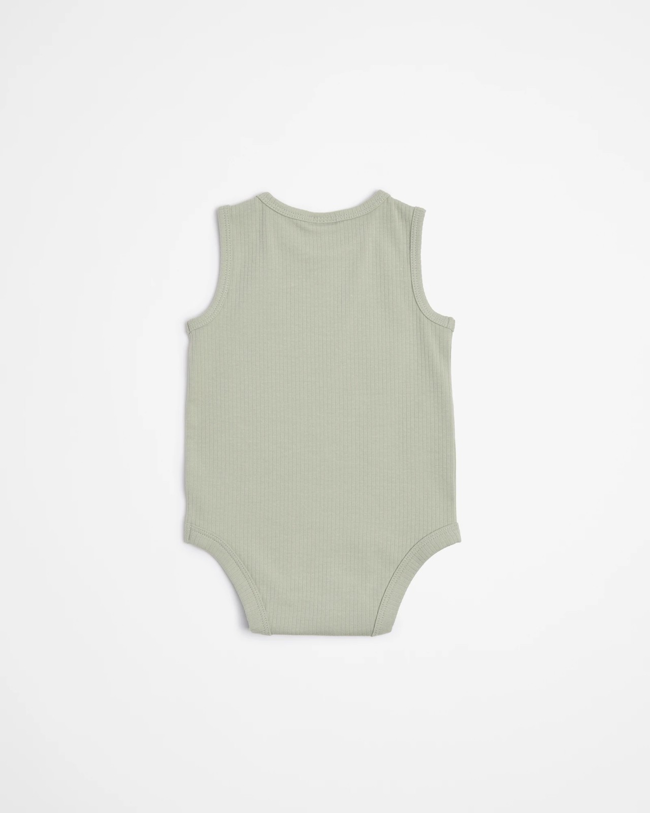 Baby Organic Cotton Rib Sleeveless Bodysuits 5 Pack