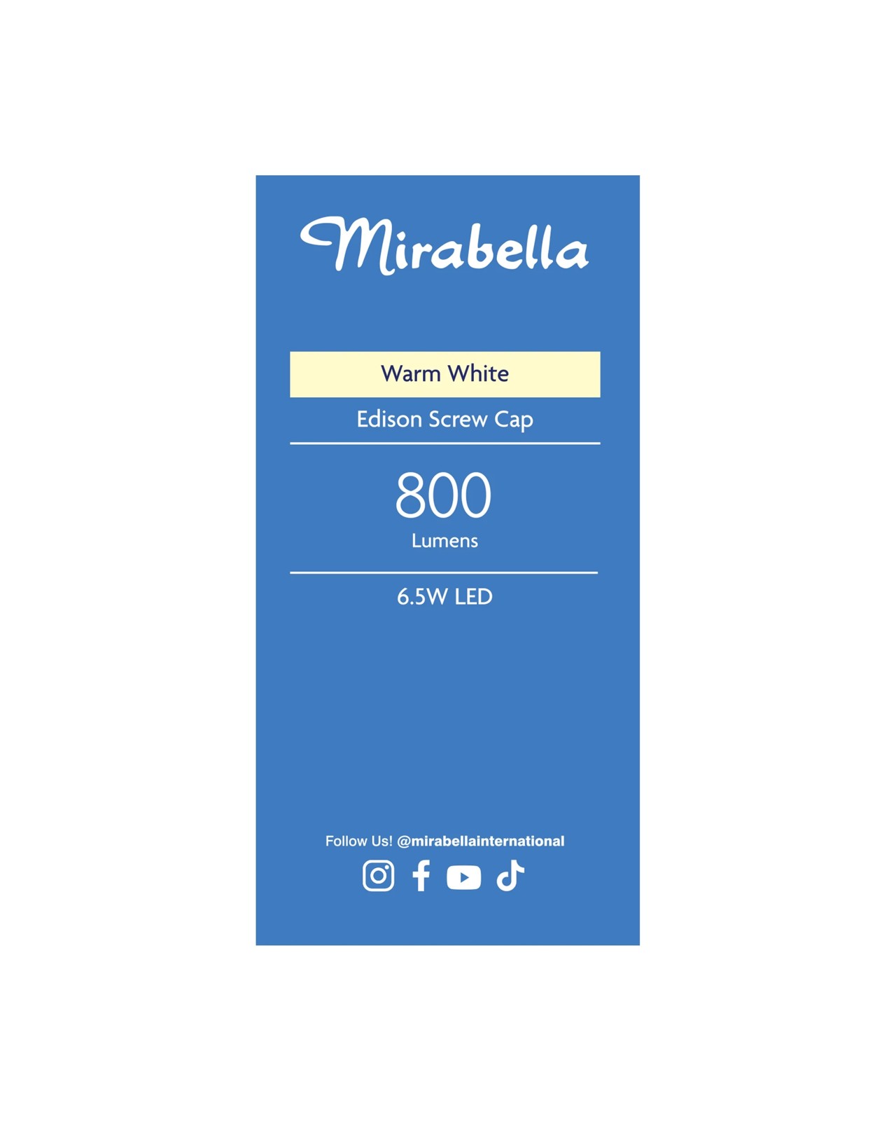 Mirabella E27 7W LED GLS Filament Bulb 4 of 6