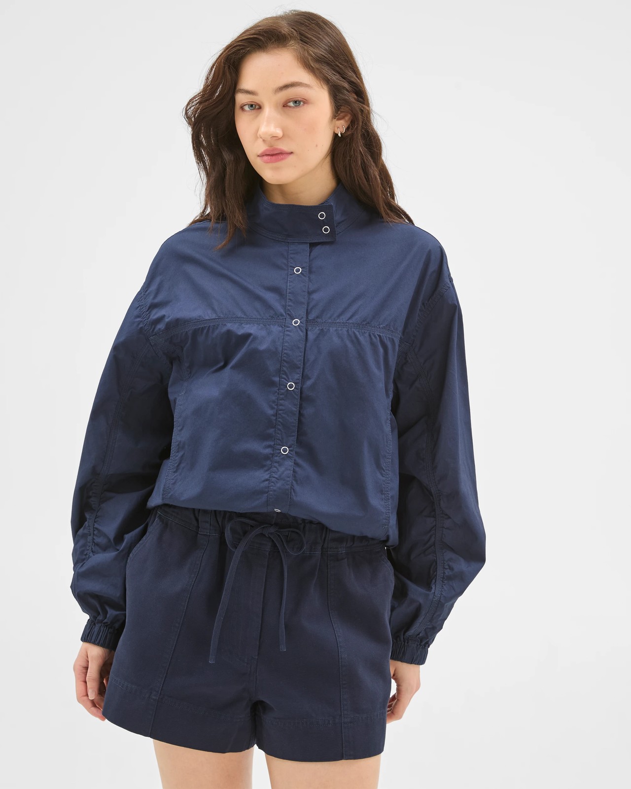 Lily Loves Australian Cotton Paperbag Shorts - Deep Navy 4 of 5