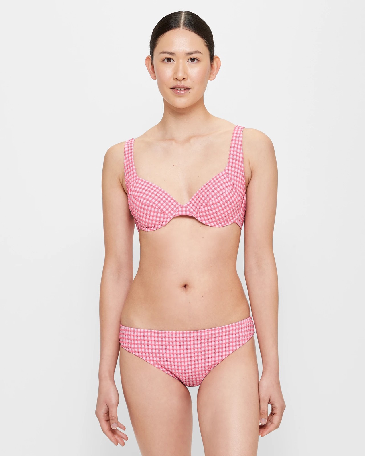 Pink Gingham Underwire Bra