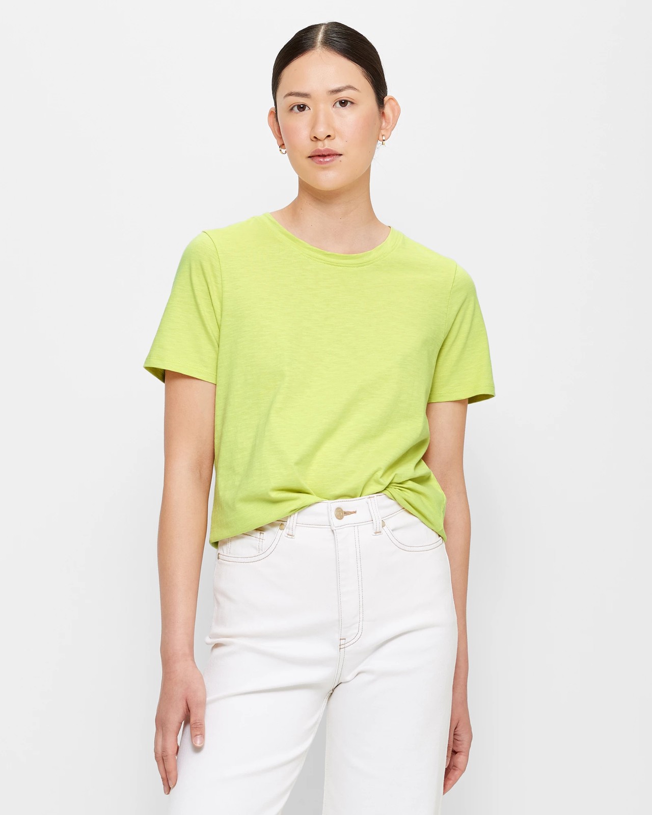 Australian Cotton Slub Crew Neck T-Shirt - Celery Green | Target