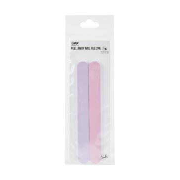 2 Pack Peel Away Nail File, Purple and Pink - OXX Cosmetics