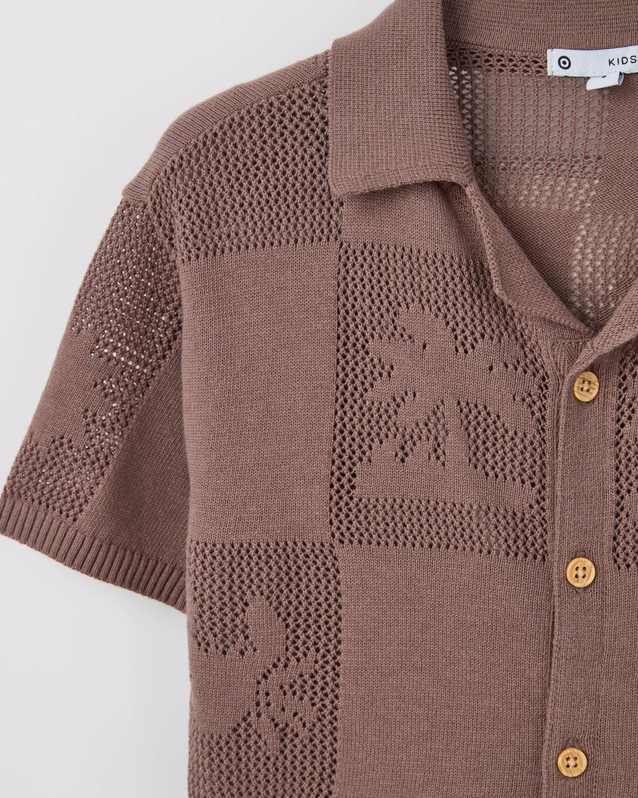 Australian Cotton Short Sleeve Knit Shirt - Deep Taupe 2 of 2