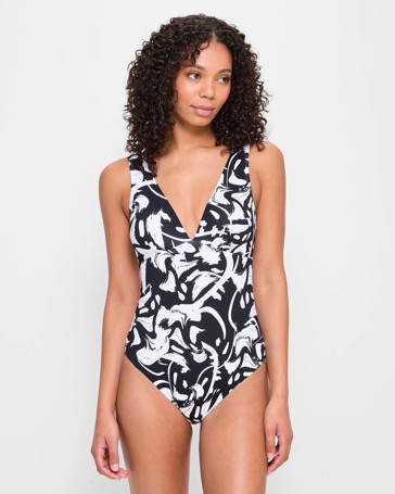 Resort V-Neck One Piece Swim Bathers - Shape Your Body