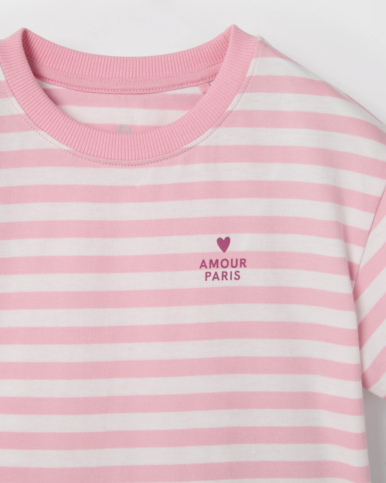 Australian Cotton Boxy T-Shirt - Pink Stripe 2 of 2