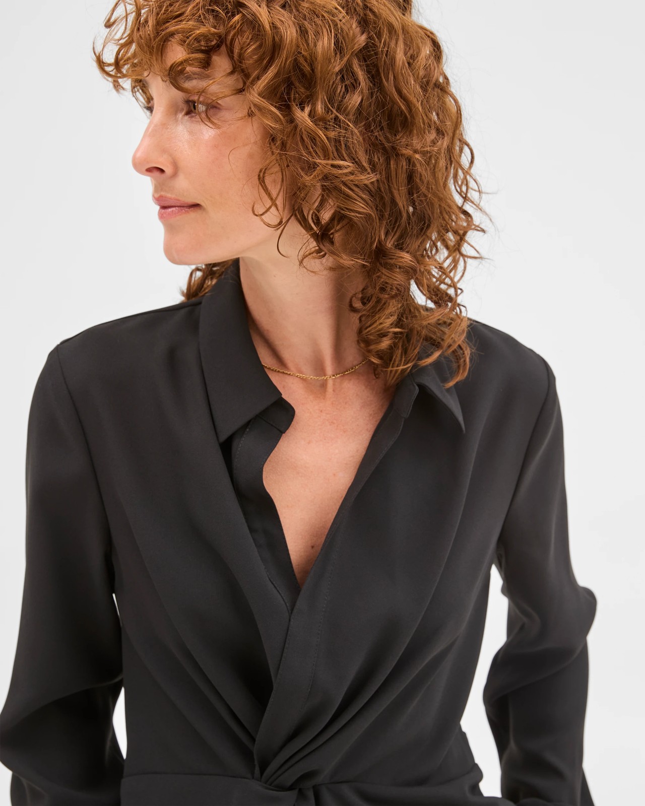 Preview Gathered Front Shirt - Black 4 of 6