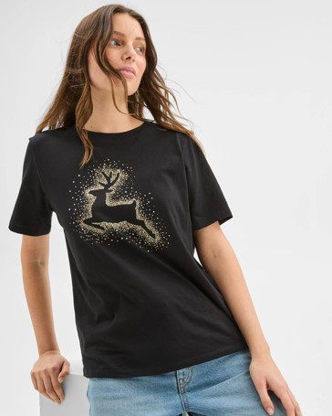 Australian Cotton Printed Christmas T-Shirt