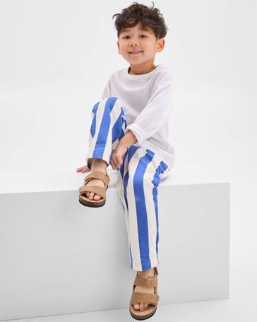 Australian Cotton Blend Vertical Stripe Trackpants