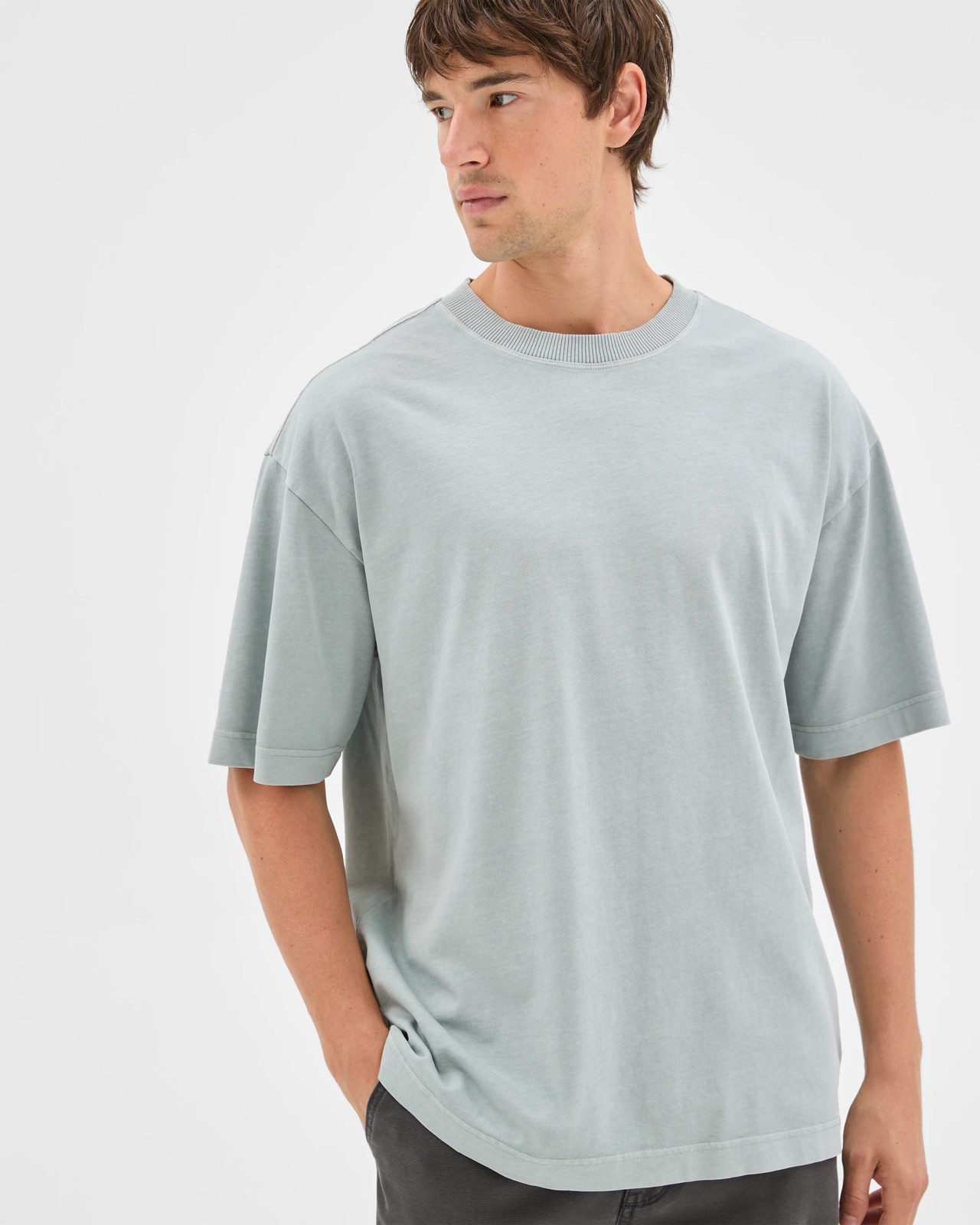 Commons Australian Cotton Boxy Heavyweight Core T-Shirt - Quarry 3 of 6