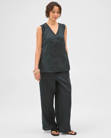 European Linen Sleeveless Tunic