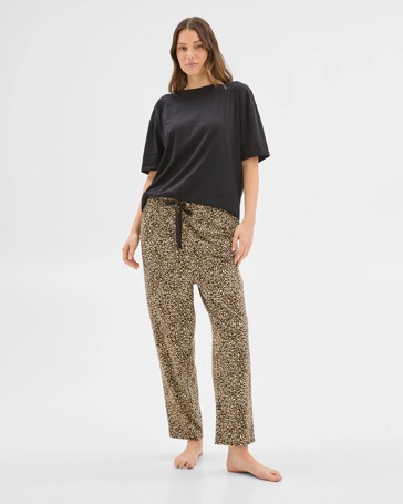 Womens Australian Cotton Jersey 7/8 Length Sleep Pyjama Pants