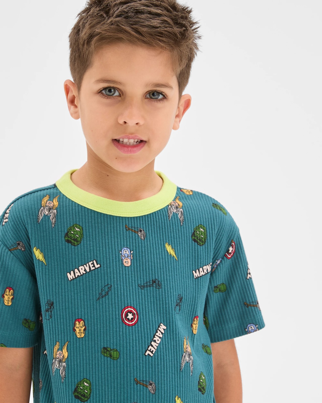 Marvel Organic Cotton Younger Boys Elevated Knit Pyjama Set 3 of 5