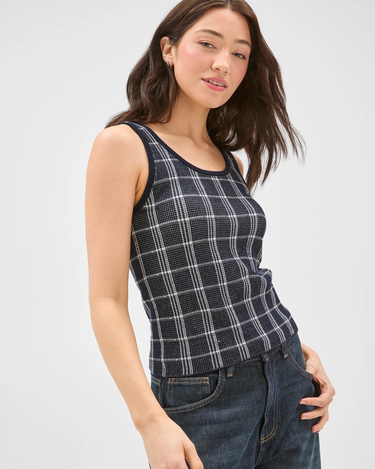 Lily Loves Knitted Check Tank Top 4 of 5