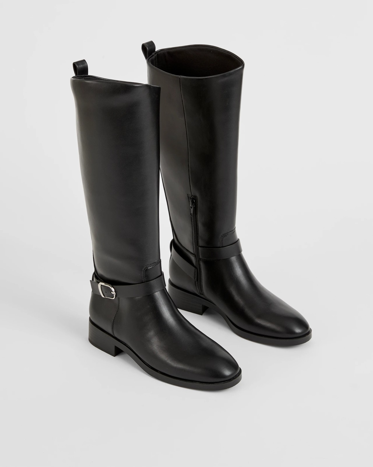 Riding Long Slant Edge Boots - Larissa - Black 3 of 3