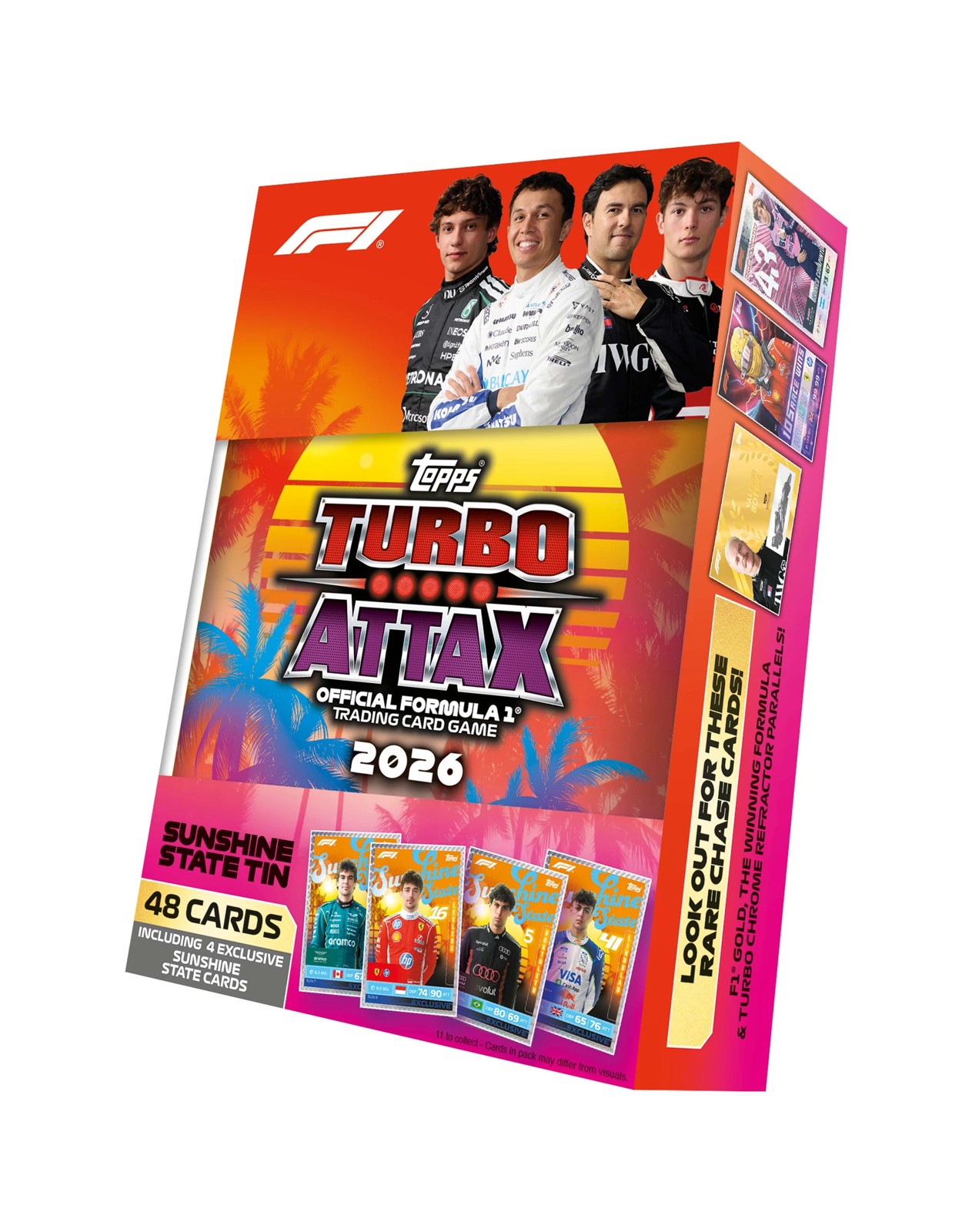Topps Formula 1® Turbo Attax 2026 Trading Card Game Mega Tin - Assorted 4 of 6