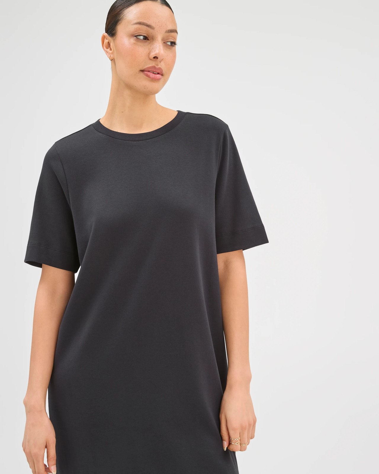 Australian Cotton Maxi T-Shirt Dress - Black 5 of 5