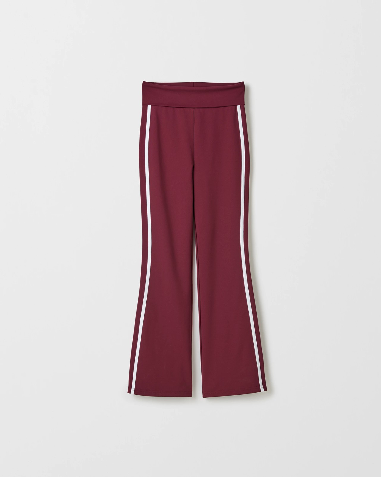 Active Fold Over Flare Pants - Burgundy 5 of 6