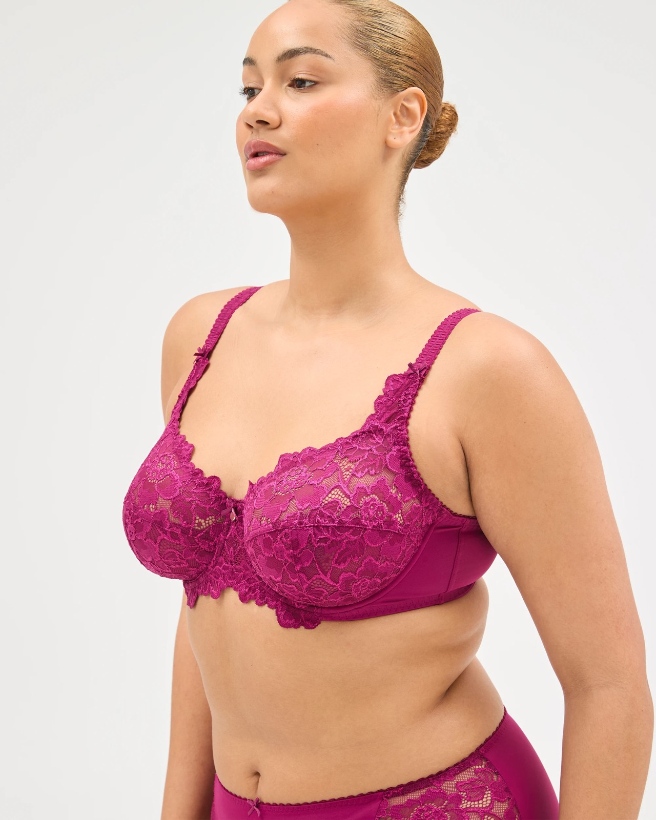 Fuller Figure Lizzy Soft Cup Underwire T-Shirt Bra - Magenta Purple 4 of 6
