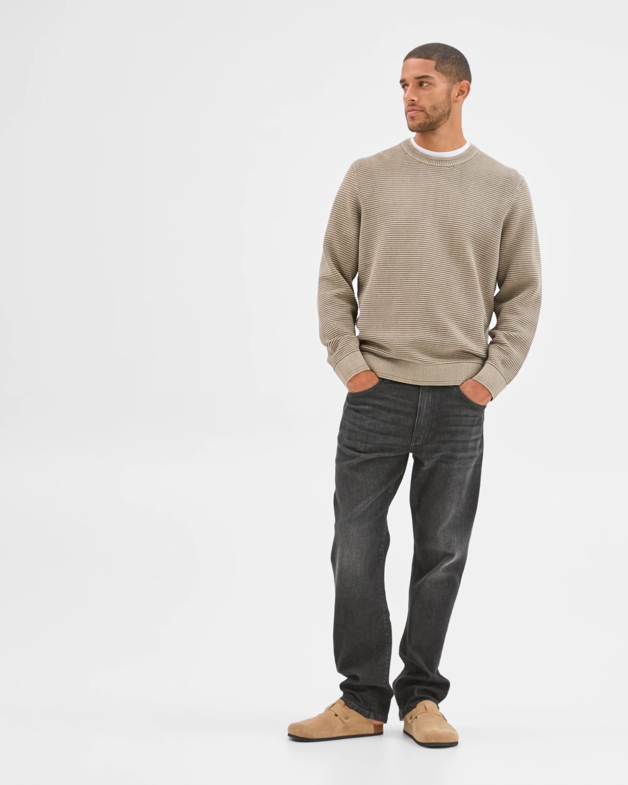 Australian Cotton Ottoman Knit Jumper - Mushroom 2 of 6