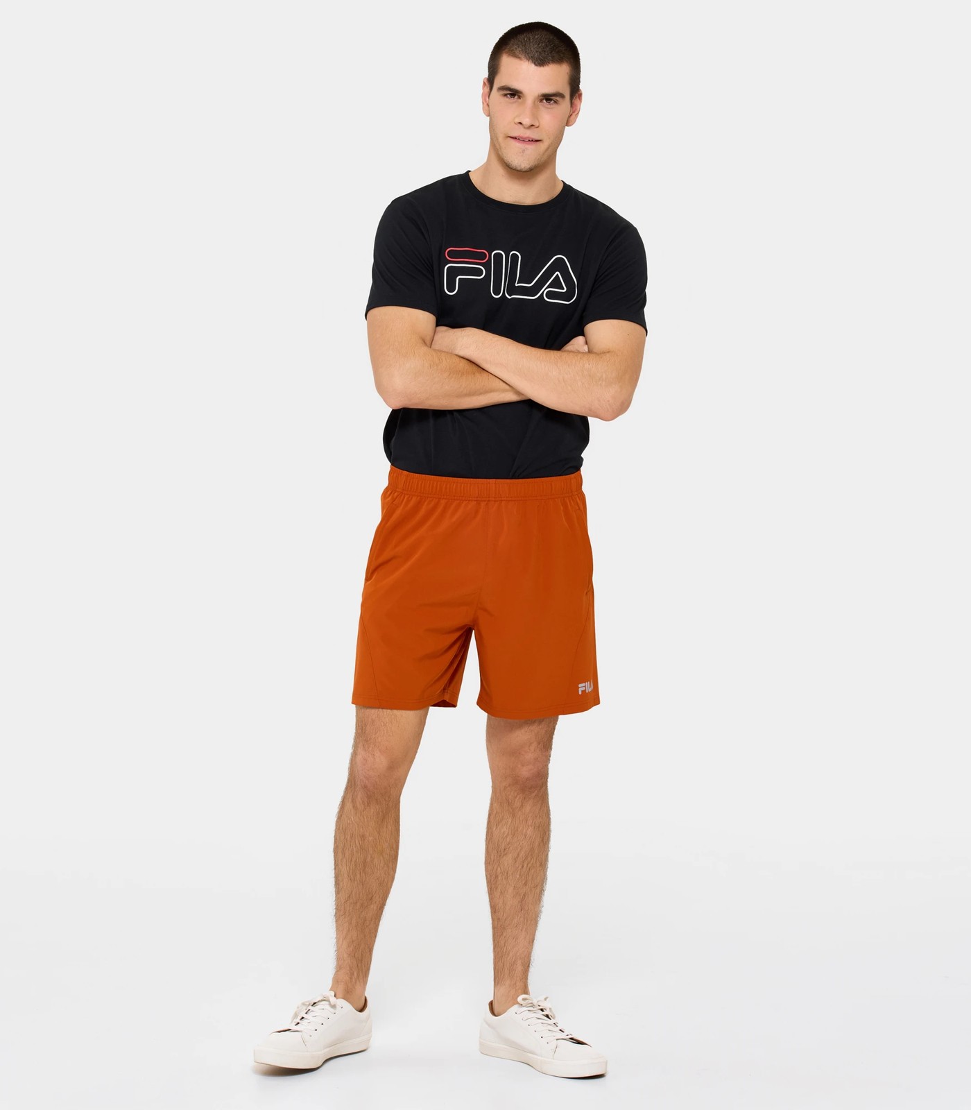 Fila shorts mens orange on sale
