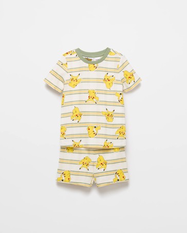 Pokemon Cotton Print Younger Boys Waffle’ Pyjama Set