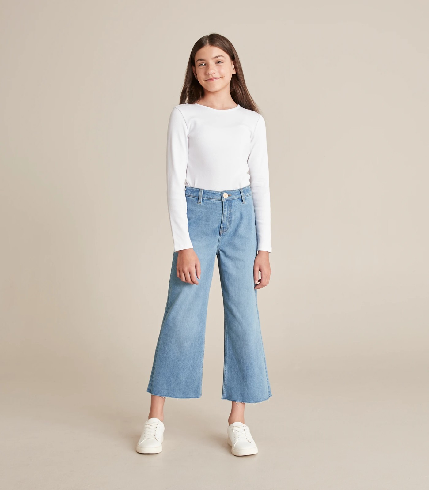 Teen Girls Wide Leg Jeans