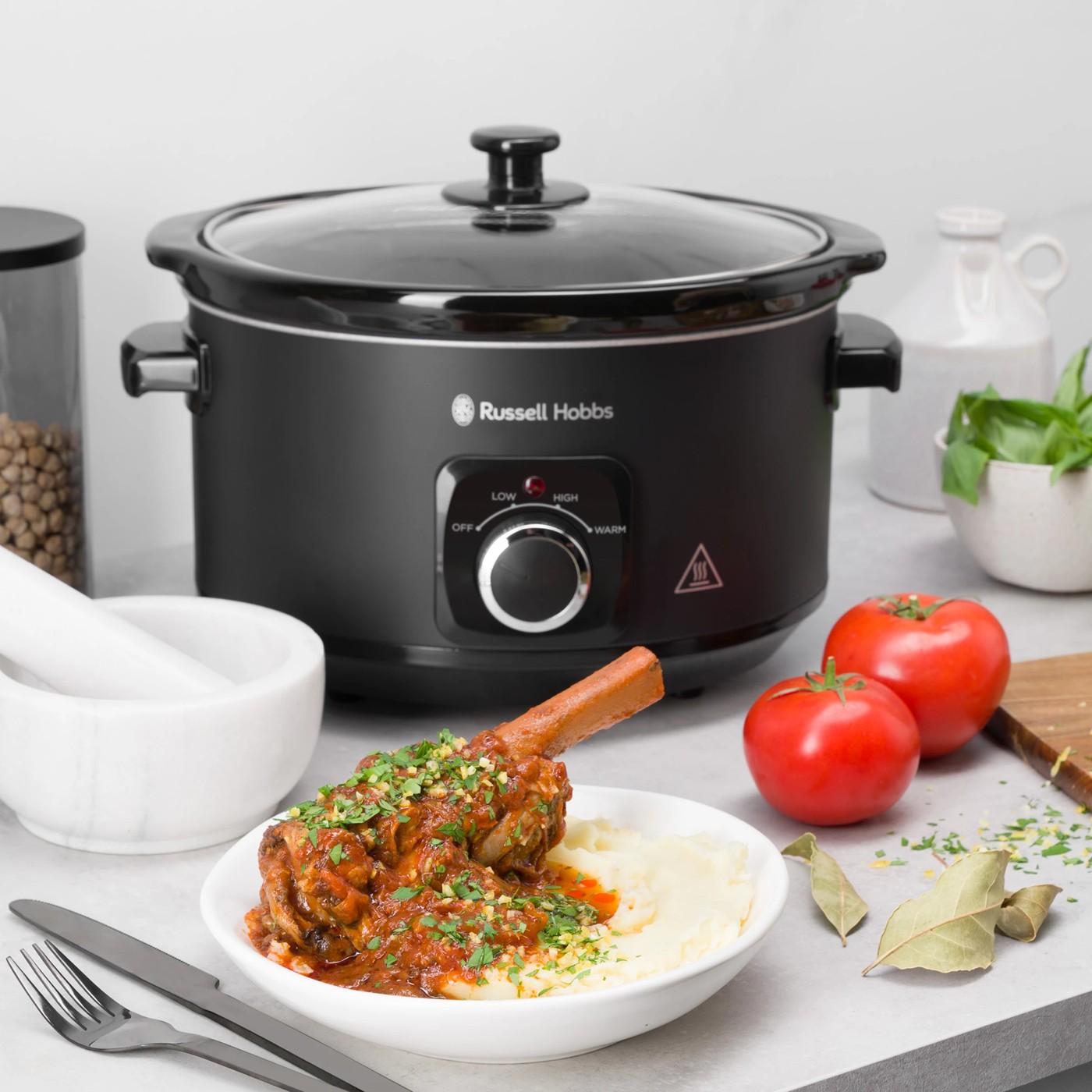 Russell Hobbs 4L Slow Cooker - Matte Black 3 of 4