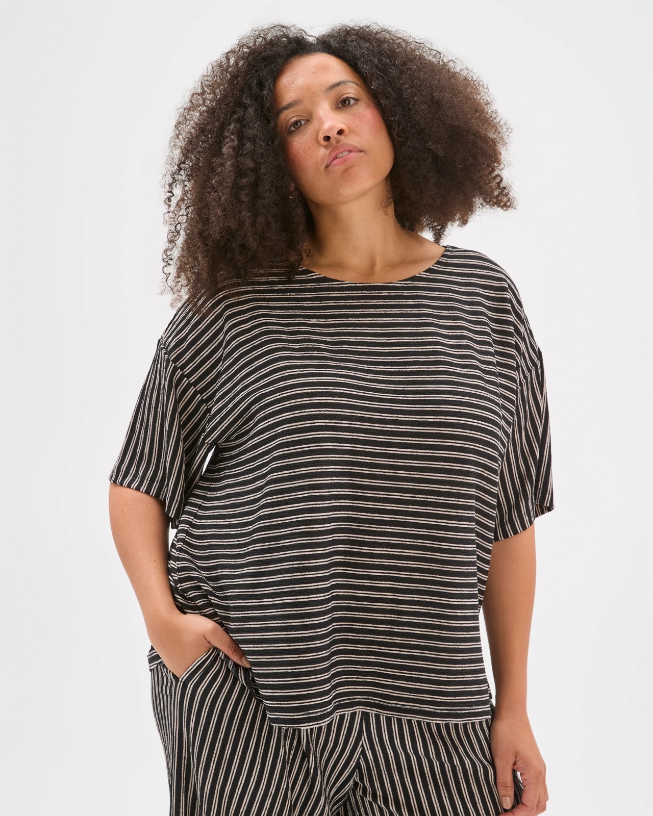 Plus Size Short Sleeve Textured Top 3 of 6