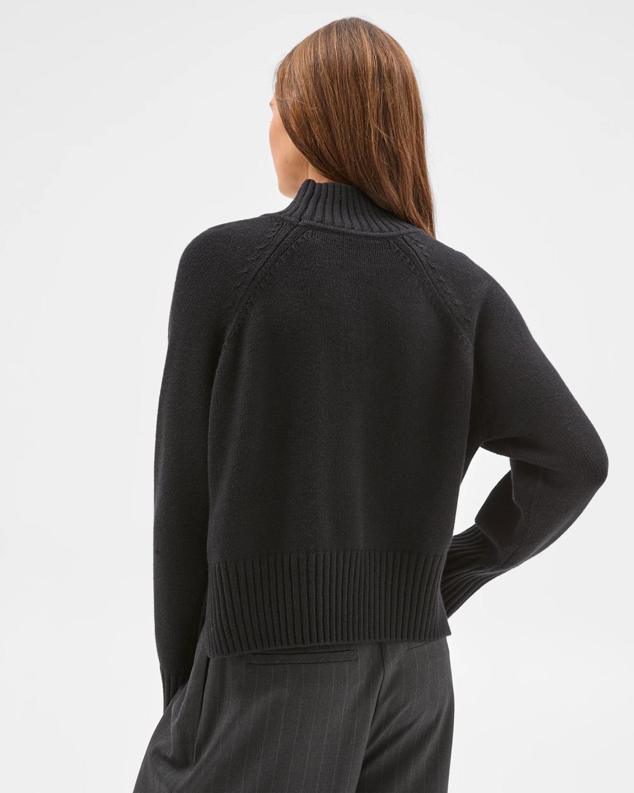 Lily Loves Australian Cotton Blend High Neck Knit Jumper - Black 5 of 5
