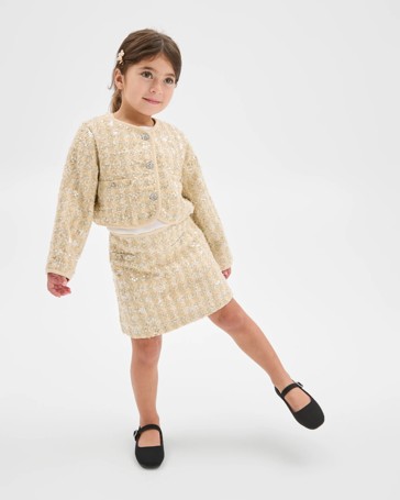 Sequin Blazer Boucle Jacket