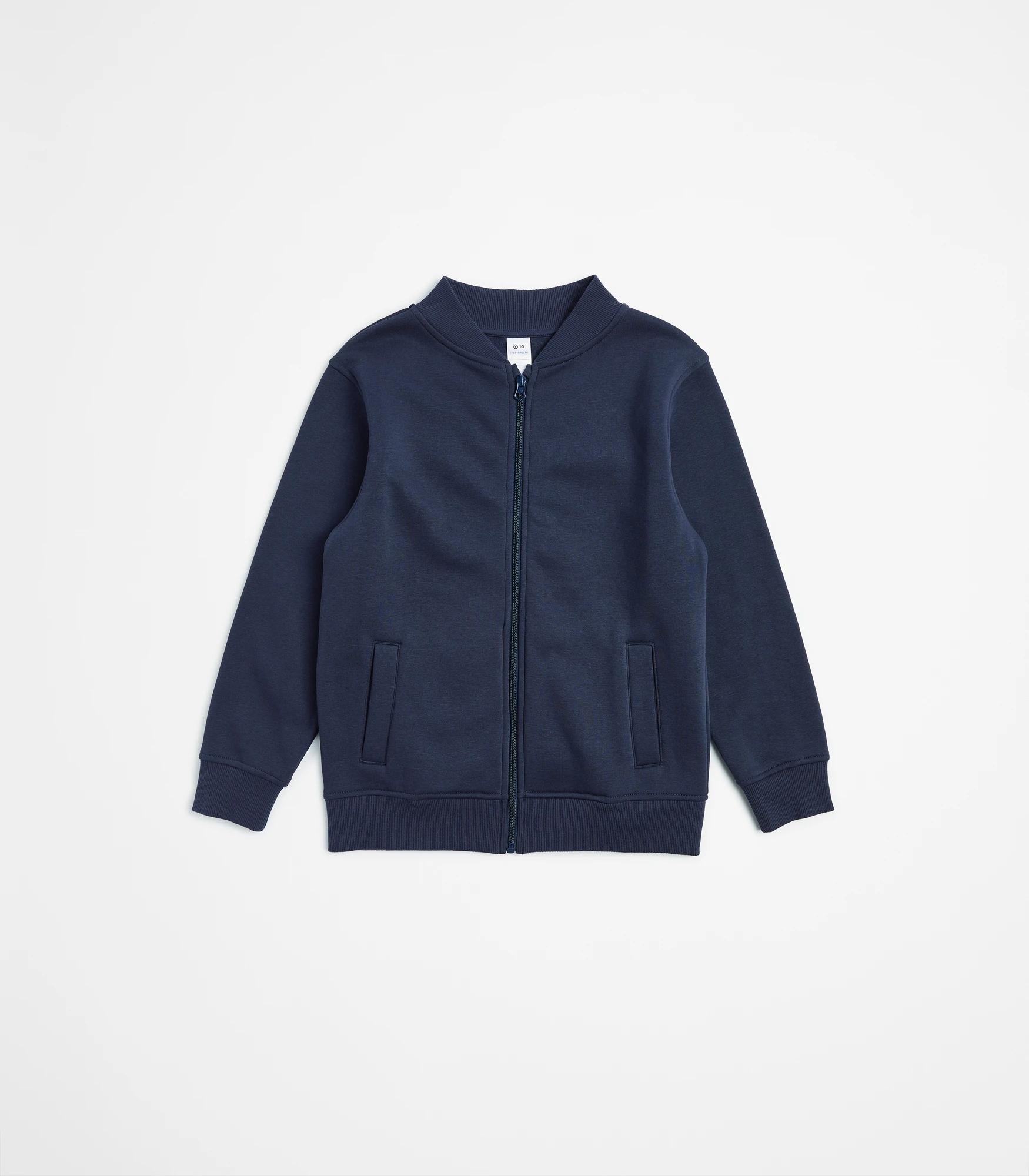 School Fleece Bomber Jacket Navy Blue Target Australia
