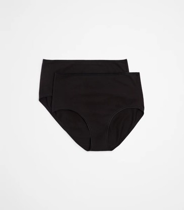 Plus Size 2 Pack Everyday Cotton Full Briefs with Aloe
