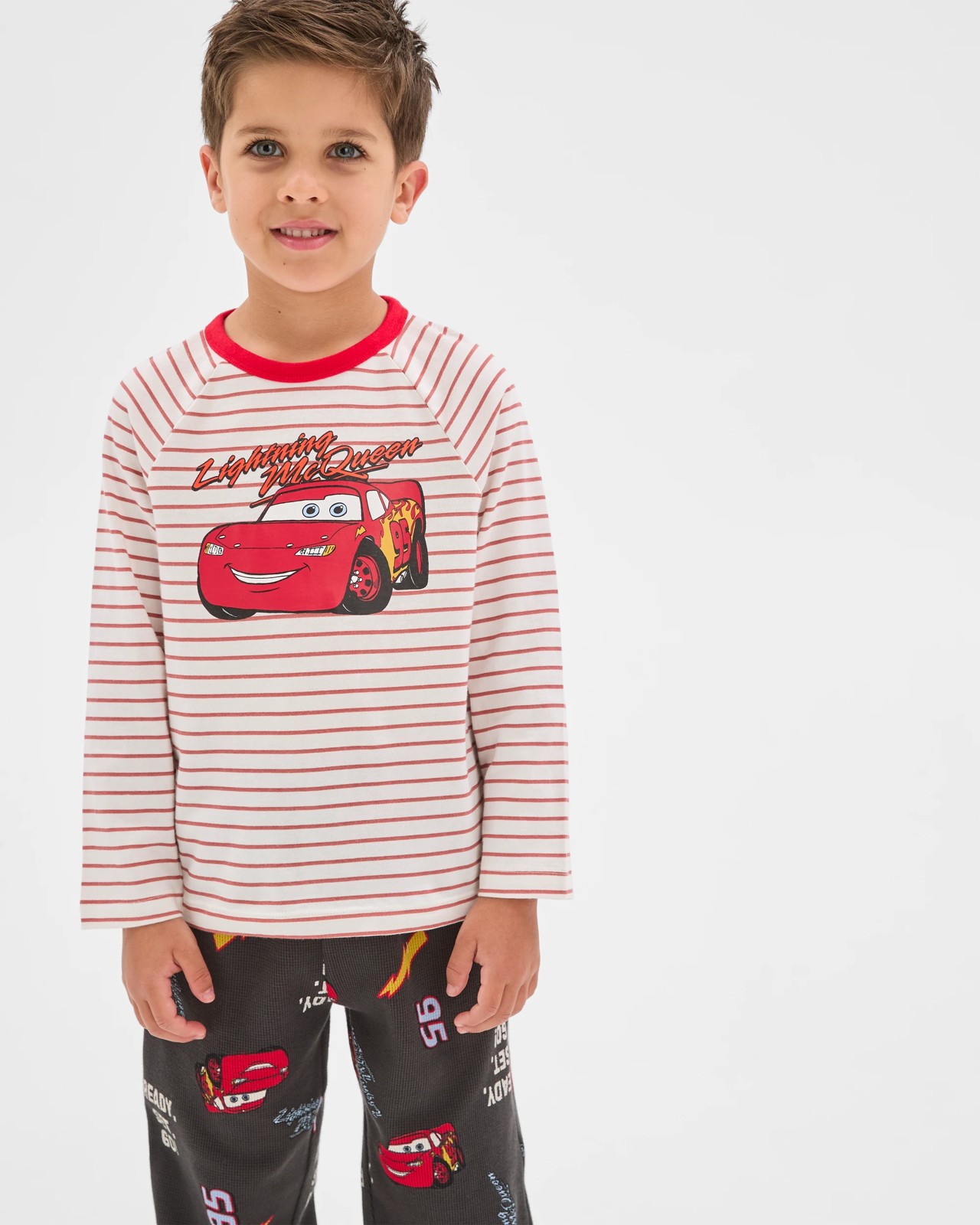 Disney Organic Cotton Younger Boys Jersey/Waffle Pyjama Set 2 of 5