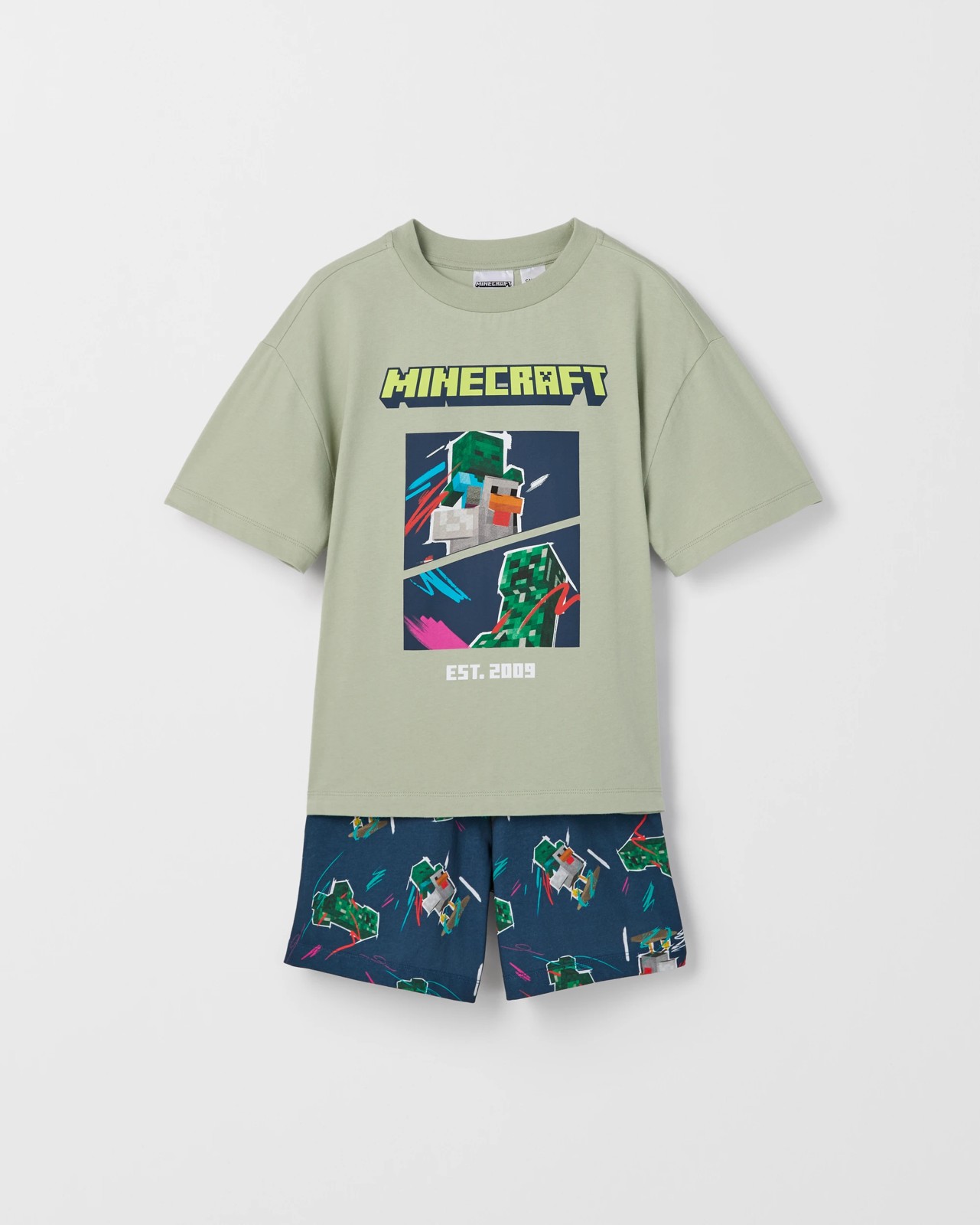 Minecraft Australian Cotton Older Boys Oversized Knit Pyjama Set 5 of 5