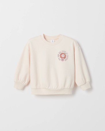 Australian Cotton Blend Loose Fleece Sweat Top