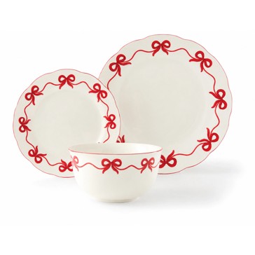 Anko 12 Piece Bow Dinner Set