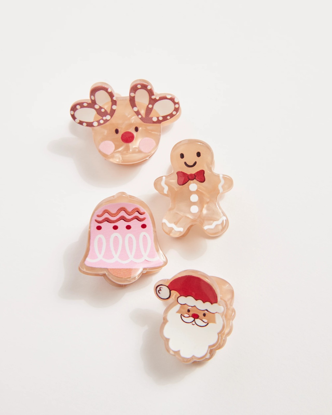 4 Pack Novelty Christmas Claw Clips 2 of 3