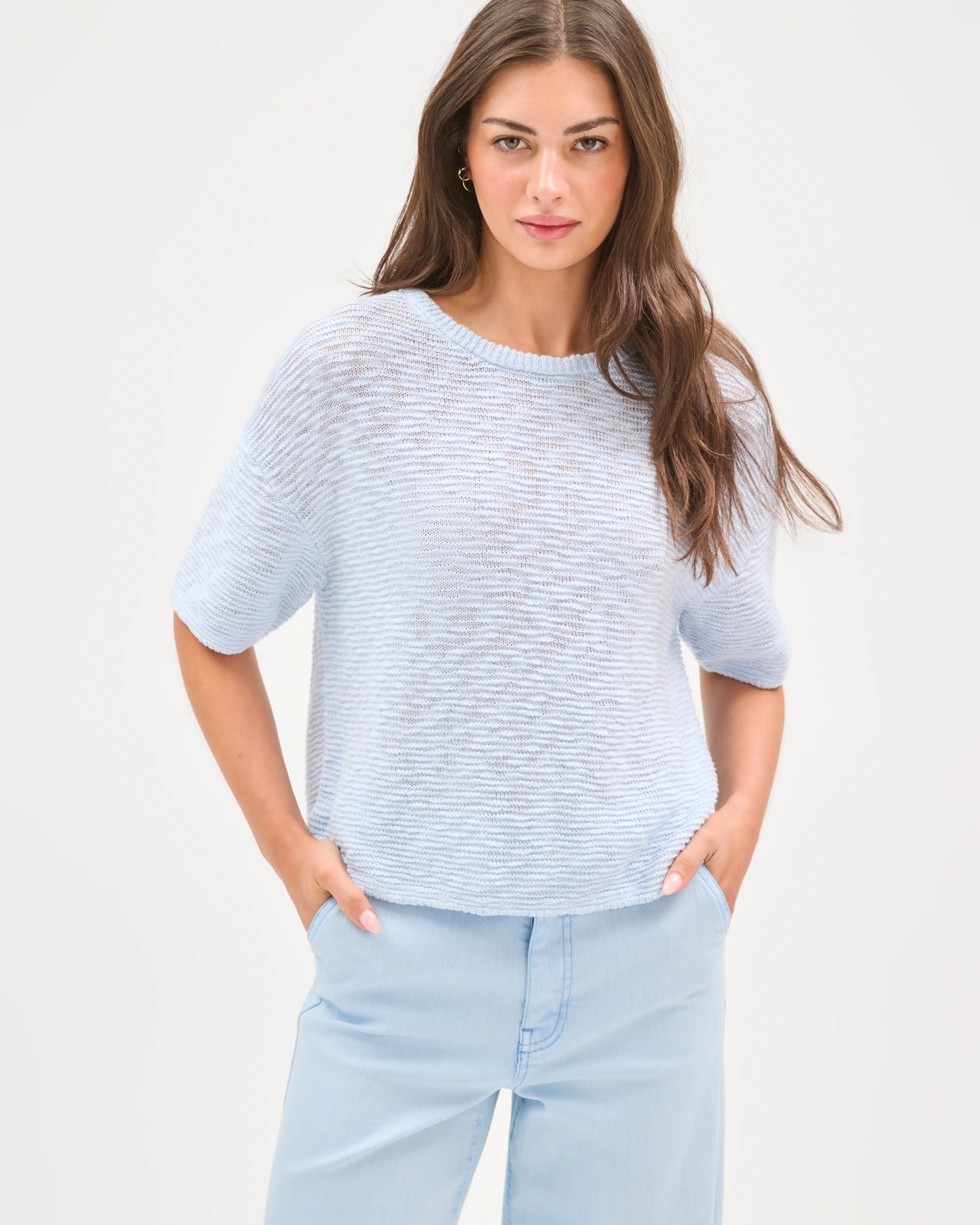 Petites Australian Cotton Slub Knit T-Shirt 4 of 5