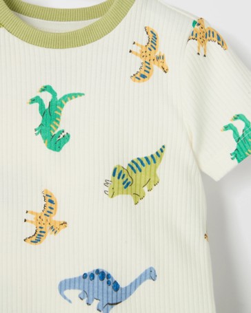 Baby Organic Cotton Ribbed Pyjama Set