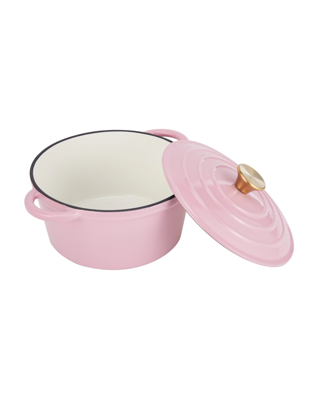 Anko 4L Cast Iron Casserole - Pink 2 of 6