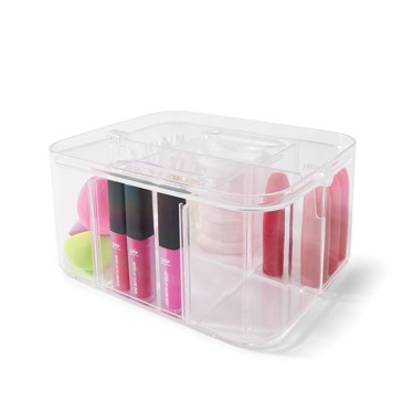 Anko Stackable Small Storage Caddy - Clear