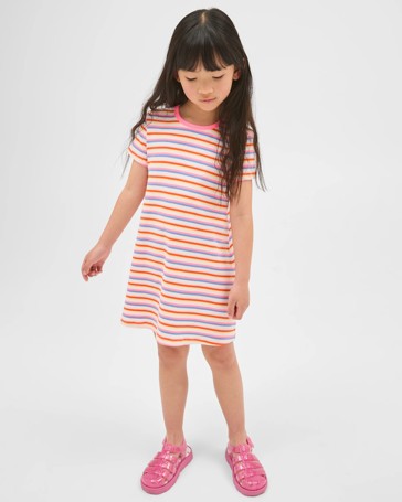 Australian Cotton A-Line Rib Knit Dress