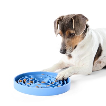 Pet Silicone Feeding Plate, Blue - Anko