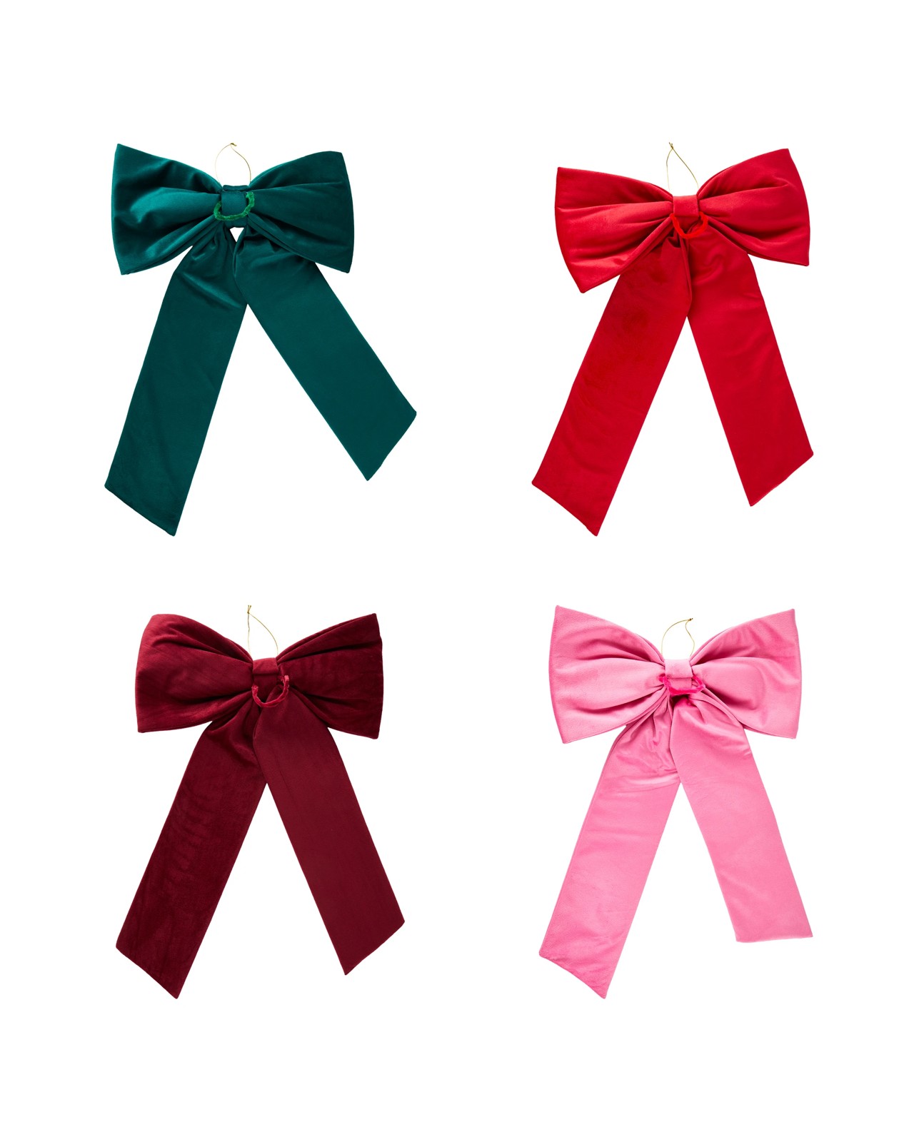 Anko Large Velvet Bow - Assorted 3 of 4